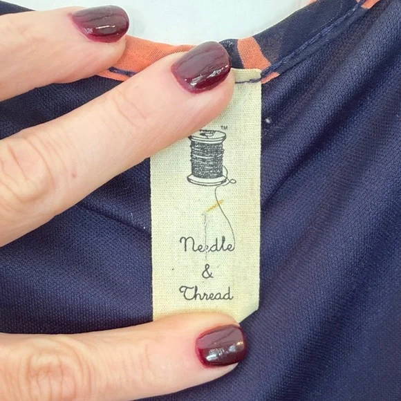 Needle & Thread Black and Tan Mini Dress - Picture 2 of 3